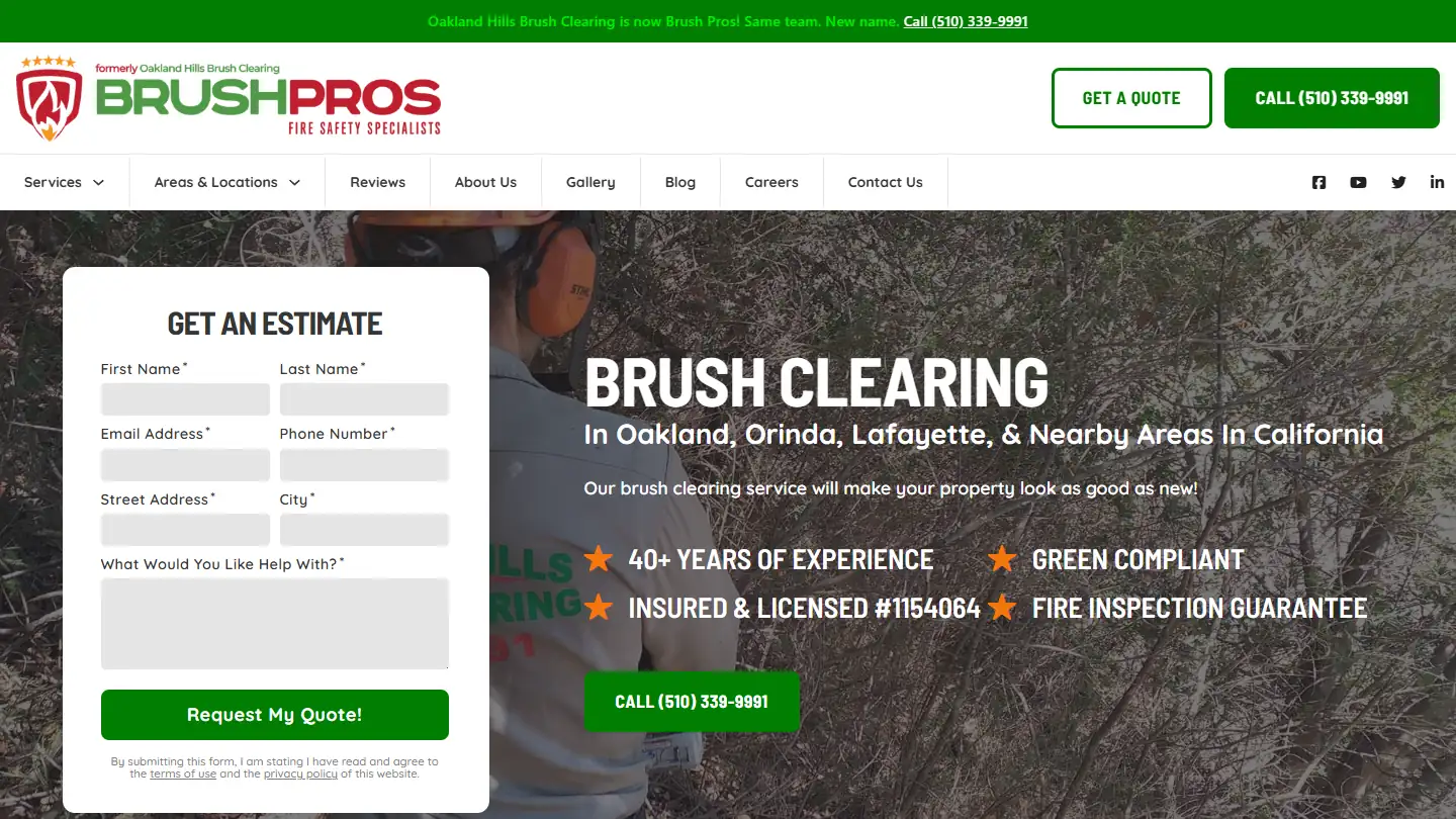 BrushPros Brush Clearing